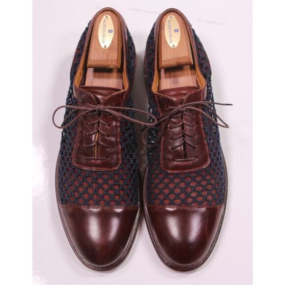 Paul Smith Oxblood Captoe Netted Oxford Leather Dress Shoes Eu 43 - US 10 - Picture 4 of 13